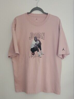 Jordan Oversized Graphic Tee Pink Glaze M